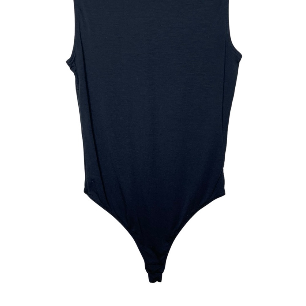 Everlane The Luster Mockneck Tank One-Piece Bodysuit Black - Picture 10 of 16